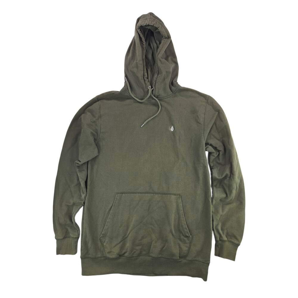 Volcom | Green Drawstring Pullover Hoodie Sweatshirt | Size Large